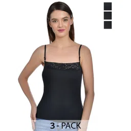Aimly Pack of 3 Lace Cotton Slip Camisole-picture-34