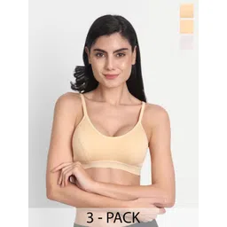 Aimly Pack Of 3 Medium Coverage High Support Cotton Sports Bras With All Day Comfort-picture-16