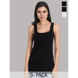 Aimly Pack Of 3 Non Padded Cotton Long Camisole-picture-10