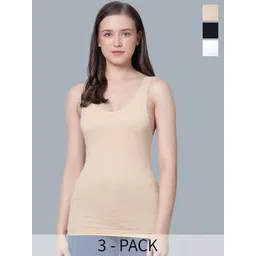 Aimly Pack Of 3 Non Padded Lycra Camisoles-picture-33