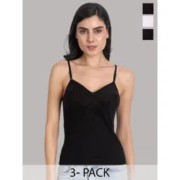 Aimly Women Pack Of 3 Bra Cotton Camisoles-picture-18