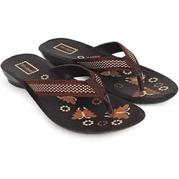 air - aqua Airaqua Women Slippers Stylish Lightweight Flip Flops Comfortable PU Chappal for Girls Daily Use Soft Sole Open Toe Fashion Footwear(BROWN)-picture-32