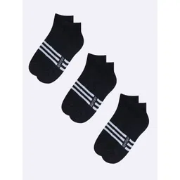 AIR GARB Unisex Pack Of 3 Striped Anti Bacterial Ankle Length Socks image 3