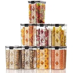 Air Tight Containers for Kitchen Storage Set | BPA-Free Food Storage Containers | Kitchen Organizer & Accessories | Transparent Plastic Containers for Dry Food, Grains & Snacks (Pack of 2, 400ml)-picture-20