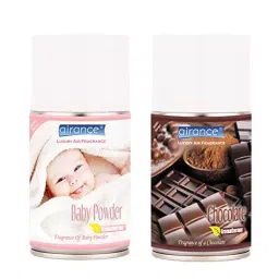 Airance 250 ml Each Baby Powder & Chocolate Spray Air Freshener Automatic Spray (Pack of 2)-picture-20