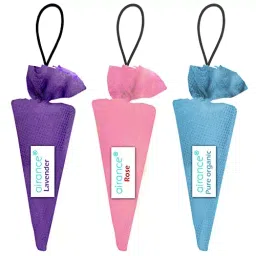 Airance 60 g Each Pure Organic, Lavender & Rose Fragrance Hanging Camphor Cone Car Air Freshener Combo (Pack of 3)-picture-14