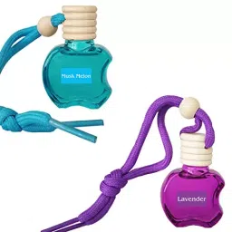 Airance 9 ml Each Musk Melon & Lavender Fragrance Apple Shape Hanging Aroma Diffuser Car Air Freshener (Pack of 2)-picture-10