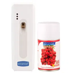 Airance Automatic A5 Room Freshener Dispenser Machine with 250 ml Litchi Fragrance Spray Bottle (Pack of 2)-image-24