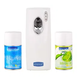 Airance Automatic LED A4 Room Freshener Dispenser Machine with 250 ml Each Cool Splash & Refreshing Lime Fragrance Spray Bottle (Pack of 3)-image-28