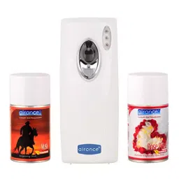 Airance Automatic LED A4 Room Freshener Dispenser Machine with 250 ml Each Musk & Rose Petals Fragrance Spray Bottle (Pack of 3)-picture-29