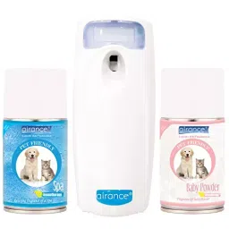 Airance Automatic Pet Air Freshener With 250 ml Each Baby Powder & Spa Fragrance Refill- Spray Bottle (Pack of 3)-picture-32