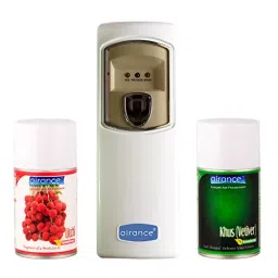 Airance Automatic Room Freshener Dispenser Machine with 250 ml Each Litchi & Khus (Vetiver) Fragrance Spray Bottle (Pack of 3)-picture-35