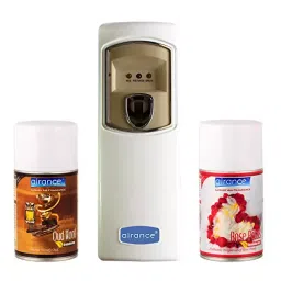 Airance Automatic Room Freshener Dispenser Machine with 250 ml Each Oud Wood & Rose Petals Fragrance Spray Bottle (Pack of 3)-picture-19
