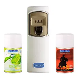 Airance Automatic Room Freshener Dispenser Machine with 250 ml Each Refreshing Lime & Musk Fragrance Spray Bottle (Pack of 3)-image-49