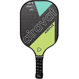 Airavat Pickleball Paddle, AIRFLIX Pickleball Paddle Pack of 1 Pc Made of Pure Carbon Fiber Sure-Grip Elongated Handle Increased Power and Spin, High Performance 16mm Thickness (Black)-picture-29
