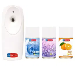 Airdscent Automatic Air Freshener & Refill With Cool Breeze, Lavender & Orange Fragrance 250 ml Each (Pack of 4)-picture-15