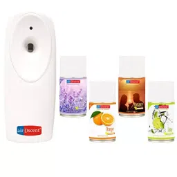 Airdscent Automatic Air Freshener & Refill With Lavender, Orange, Romance & Refreshing Lime Fragrance 250 ml Each (Pack of 5)-picture-31