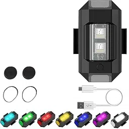 Airplane Light (7 Colours), Waterproof Universal Warning Signal Blinker LED Strobe Rechargeable Safety Light for Bikes, Motorcycles, Cars, Bicycles, Drones, Helmets (1)-picture-13