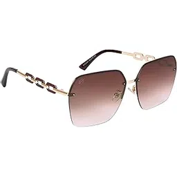 aislin UV Protected Rim-Less Oversized/Wayfarer Sunglasses for Men and Women (Brown Lenses | Golden-Brown Frame | Large | AS 62097)-picture-36