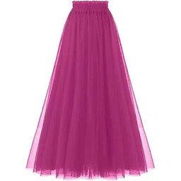 aiza n aizal Women's Trendy Net Long Skirt for Women's -Stylish Lightweight Full-Length Net Skirt-picture-48