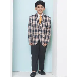 Aj DEZInES Boys Checked Five Piece Suits-picture-23