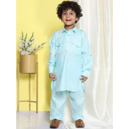 Aj DEZInES Boys Pathani Regular Kurta with Pyjamas-picture-27