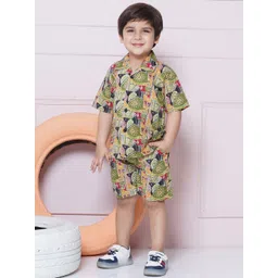 Aj DEZInES Boys Printed Pure Cotton Clothing Set-picture-36