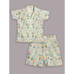 Aj DEZInES Boys Printed Short Sleeves Pure Cotton Shirt With Shorts-picture-26