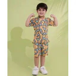 aj dezines Boys Printed Shorts & T-Shirt Set-picture-10