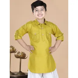Aj DEZInES Boys Shirt Collar Roll-Up Sleeves Cotton Kurta-picture-36