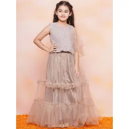 Aj DEZInES Girls Embroidered Ready to Wear Lehenga & Blouse With Dupatta-picture-52