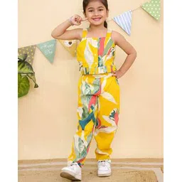 aj dezines Girls Leaf Pants With Top-picture-17