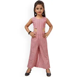 Aj DEZInES Girls Pink Printed Basic Jumpsuit-picture-39