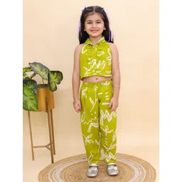 Aj DEZInES Girls Printed Top with Trousers-picture-37