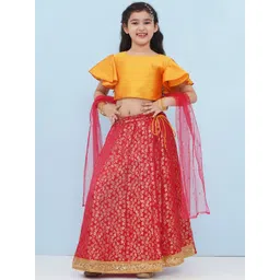 Aj DEZInES Girls Ready to Wear Lehenga & Blouse With Dupatta-picture-16