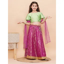 Aj DEZInES Girls Ready to Wear Lehenga & Blouse With Dupatta-picture-11