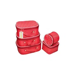 Ajabh Red Set of 5 Regular Makeup Organiser Organisers-picture-17