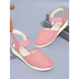 Ajanta Girls Colourblocked Ballerinas with Laser Cuts Flats-picture-11