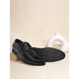 Ajanta Men Leather Formal Lace-Up Solid Derbys-picture-14