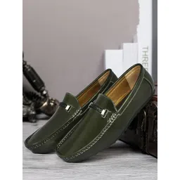 Ajanta Men Round Toe Super Flexible Slip On Horsebit Loafers-picture-11