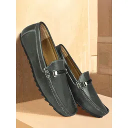 Ajanta Men Textured Loafers-picture-26