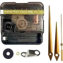 Ajanta Plastic Battery Operated Wall Clock Movement Machine, Black, Model YKSCM-08, Ticking Feature-picture-12