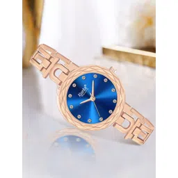 Ajanta Quartz Women Brass Patterned Dial & Bracelet Style Straps Analogue Watch AWC130ESL 1-image-23