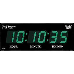 Ajanta Quartz Digital Wall Clock for Home and Office (Green Led_36 X 14 X 3 Cm)(Plastic)-image-37