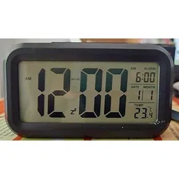 Ajanta Quartz Plastic Digital Alarm and Table clock, (13 x 8 x 4 cm, Black ODC 210)-image-38