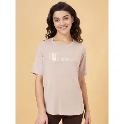 Ajile by Pantaloons Beige Printed Sports T-Shirt-picture-32