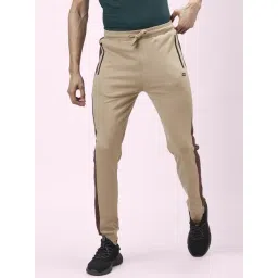 Ajile By Pantaloons Beige Slim Fit Striped Trackpants-picture-10