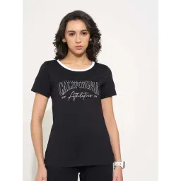 Ajile By Pantaloons Black Beauty Regular Fit Printed Sports T-Shirt-picture-22