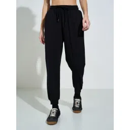 Ajile By Pantaloons Black Cotton Comfort Fit Joggers-picture-15