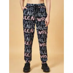 Ajile by Pantaloons Black Cotton Printed Joggers-picture-13